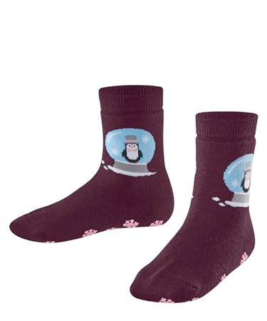 FALKE Unisex Kinder Little Snow Globes K HP Baumwolle Wolle Rutschhemmende Noppen 1 Paar Stoppersocken, Blau (Space Blue 6116), 19-22 im Sale